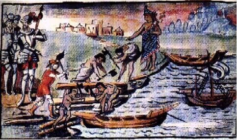 Durán Codex 1521:
natives are building new ships for
Cortés... Durán
Codex 1521: natives are building new ships
for Cortés...