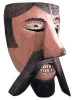 Cortés, greedy for gold and
destructive, is inspiring the artists until
today for crazy masks like here for example Cortés, greedy for gold and
destructive, is inspiring the artists until
today for crazy masks like here for example