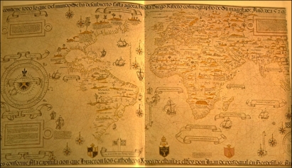 1529: world map by Diego Ribero