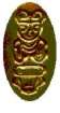 Extraterrestrial of the Chibcha epoch
                            (a "god") on a locket in gold
