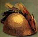 Quimbaya helmet hammered in gold