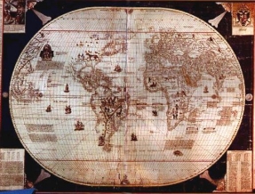 1544: world map by Sebastian
                                Caboto