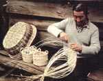 Mapuche man plaiting
