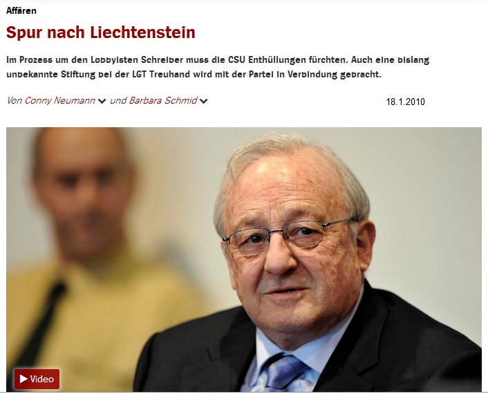 Artikel vom 18.1.2010: Der Mossad-Agent
Schreiber und seine "Stiftungen" in
Liechtenstein Artikel vom 18.1.2010: Der
Mossad-Agent Schreiber und seine
"Stiftungen" in Liechtenstein