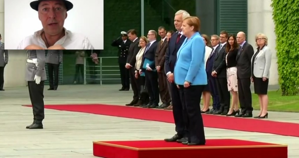 2019: Plötzlich hat Frau Mossad-Merkel
Zitteranfälle auf Staatsempfängen 2019:
Plötzlich hat Frau Mossad-Merkel Zitteranfälle auf
Staatsempfängen
