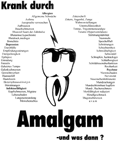 Krank
durch Amalgam, Schema Krank durch Amalgam, Schema