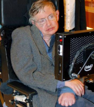 Unos
                          grupos sanguneos son especialmente
                          vulnerables para ELA (aqu el fsico afectado
                          de ELA Stephen Hawking en la silla de ruedas)