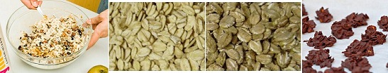 Copos
de cereales, por ejemplo una mezcla de
Bircher, copos de avena, copos de ceteno, y
copos con chocolate (crispies) Copos
de cereales, por ejemplo una mezcla de
Bircher, copos de avena, copos de ceteno, y
copos con chocolate (crispies)
