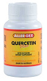 Quercetina [un colorante natural
                            amarillo, p.e. del roble, lat. quercus]
                            generalmente tiene como antihistaminico un
                            efecto preventivo contra cncer, tiene
                            efecto contra inflamaciones, atrasa la
                            enzima aldosereductasa y por eso el
                            sorbitol.