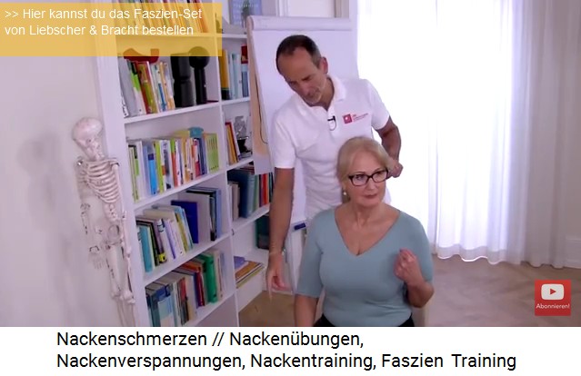 bung gegen
                    Nackenschmerzen: Kopf um 45 Grad drehen, einen Arm
                    beugen und die Schulter des gebeugten Arms fallen
                    lassen
