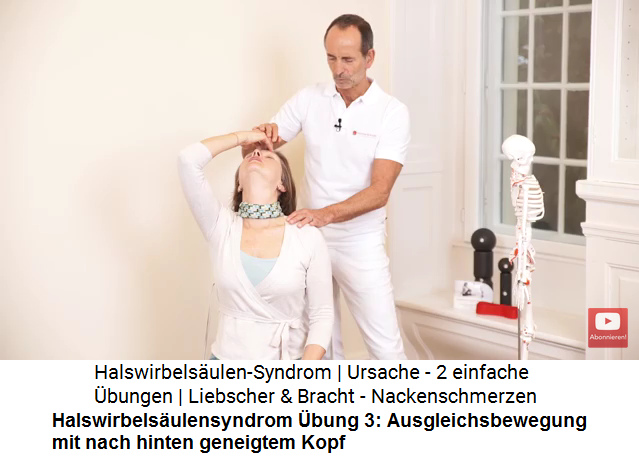 HWS-Syndrom bung 3: Kopf
                    nach hinten neigen