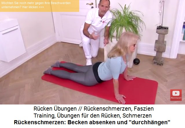 Rckenschmerzen-bung 1a: Auf allen Vieren
                      das Becken durchhngen lassen
