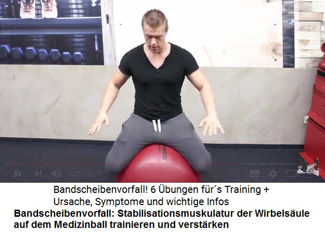 Balance-bung auf
                                                  dem Medizinball, so
                                                  werden die
                                                  Stabilisatoren der
                                                  Wirbelsule aufgebaut