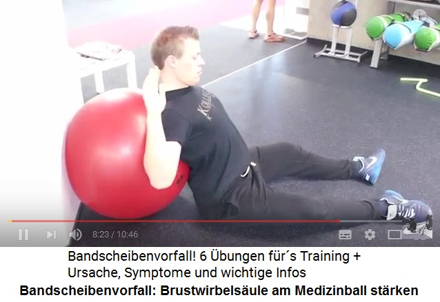 Die Brustwirbelsule kann man am
                      Medizinball strken