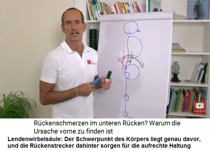 Lendenwirbelsule: Der
                      Schmerzpunkt des Krpers liegt genau davor (kurz
                      vor der Lendenwirbelsule), und die
                      Rckenstrecker-Muskeln dahinter (im Bereich der
                      Lendenwirbelsule) sorgen fr eine aufrechte
                      Haltung