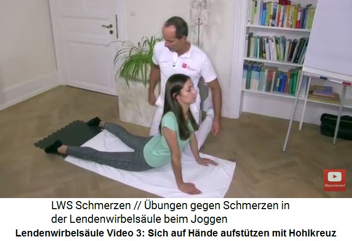 Lendenwirbelsule
                          Video 3: Bauchseite dehnen: Sich auf die Hnde
                          aufsttzen, ein Hohlkreuz machen