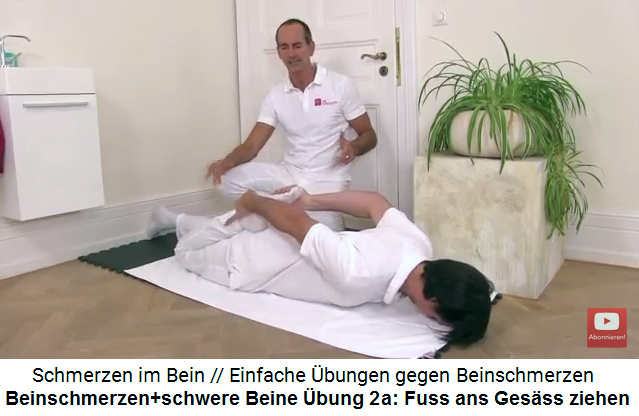 Beinschmerzen und
                      schwere Beine bung 2a: Den Fuss ans Gesss
                      ziehen