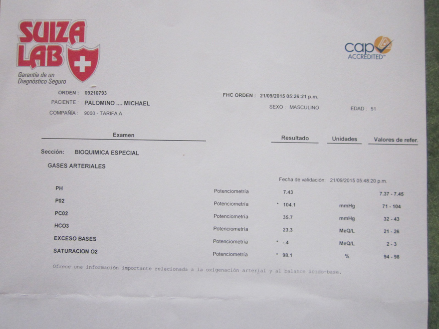 El reporte de Suiza Lab con el valor pH
en la sangre de 7,37 a 7,45, primer plano El reporte de Suiza Lab con el valor pH en
la sangre de 7,37 a 7,45, primer plano