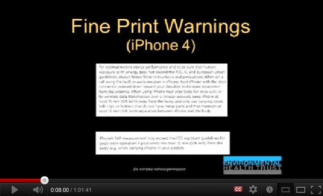 Die
                  i-Phone-Warnung: mit 15 mm Abstand vom K�rper tragen