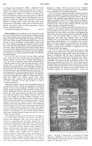 Encyclopaedia Judaica 1971: Istanbul,
                          vol. 9, col. 1097-1098