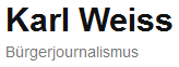 Karl Weiss Brgerjournalismus, Logo