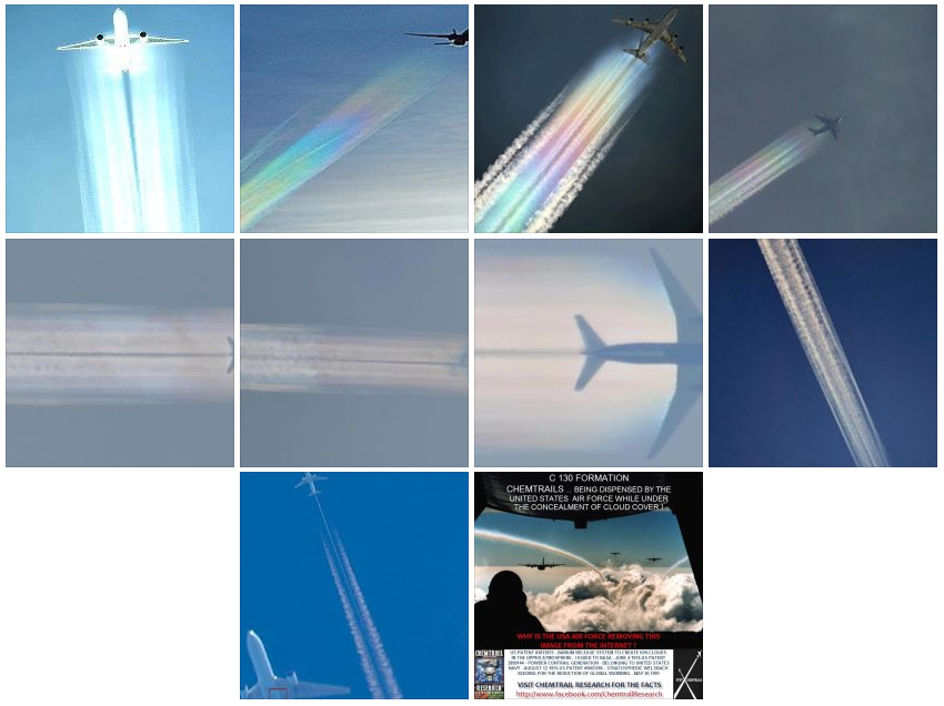 Chemtrail-Flugzeuge im
                        Flug 02 (smoking guns 02)