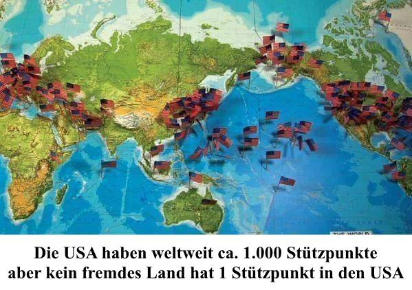 Karte
03: NATO-Stützpunkte der "USA"
weltweit, 15. August 2015 Karte 03:
NATO-Stützpunkte der "USA"
weltweit, 15. August 2015