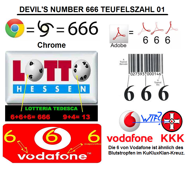 Photo collection 01 with logos with the satanic
devil's number 666 Photo collection 01 with
logos with the satanic devil's number 666