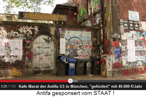 Das Kafe Marat der kriminellen
                              Antifa-SS in München wird mit 40.000 Euro
                              pro Jahr gefördert