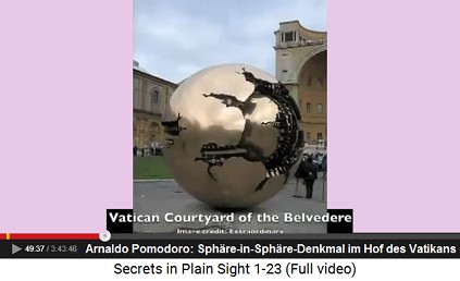 Arnaldo Pomodoro (Tomate):
                    Sphre-in-Sphre-Denkmal im Hof des
                    [kriminell-satanistischen] Vatikans
