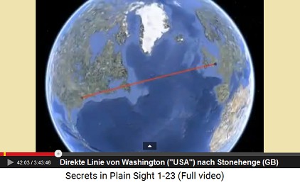 Direkte Linie von Washington DC nach
                      Stonehenge