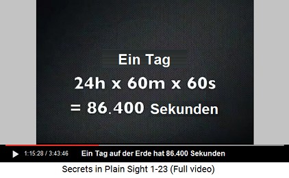 Der Sonnendurchmesser ist 864.000
                        Knigliche Meilen - dieselbe Zahl 864 wird fr
                        die Lnge eines Tages verwendet: 86.400
                        Sekunden