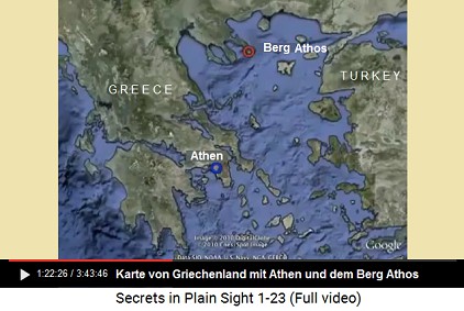 Karte von Griechenland mit dem Berg Athos Karte von Griechenland mit dem Berg Athos
