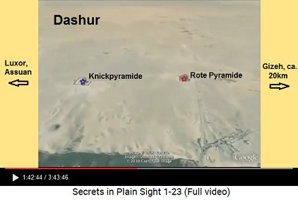 Dashur in gypten (ca. 20km sdlich von Gizeh),
                    die Knickpyramide und die Rote Pyramide