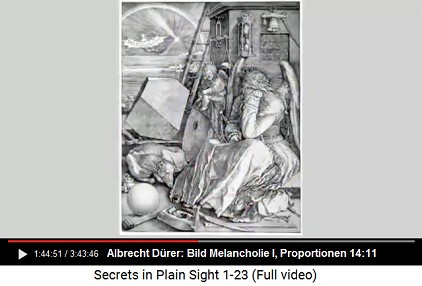 Albrecht Drers "Melancholie I" in
                    einem 14:11-Format mit Mystizismus