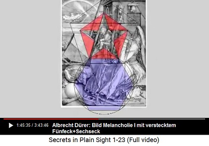 Albrecht Dürers "Melancholie I" mit
einem versteckten Fünfeck und Sechseck Albrecht Dürers "Melancholie I" mit
einem versteckten Fünfeck und Sechseck