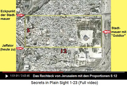 Jerusalem Rectangle with former Jaffa Gate and
                    with the "Golden Gate"
