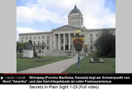 Winnipeg (Manitoba
Province, Canada) is at the center of gravity of
North "America", and the "Manitoba
Legislative Building" is full of Freemasonism Winnipeg (Manitoba Province, Canada) is at the
center of gravity of North "America", and
the "Manitoba Legislative Building" is
full of Freemasonism