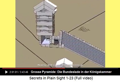 Great Pyramid: fantasy Ark of the Covenant in
                    the king's chamber