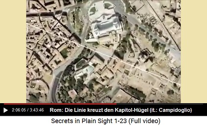 Die Linie geht genau ber den Kapitol-Hgel
                      (italienisch Campidoglio)