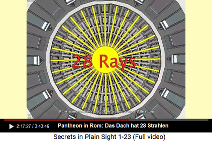 Das Dach des Pantheons hat 28 Strahlen Das Dach des Pantheons hat 28 Strahlen