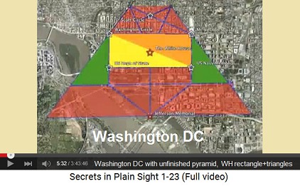 Washington DC: White House Rectangle with
                    triangles and unfinished pyramid