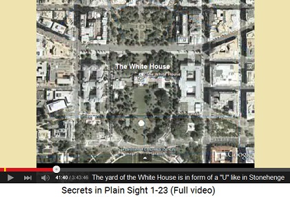 The White House with it's garden (yard) formed
                    in a "U" like Stonehenge