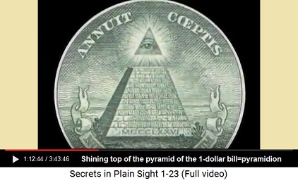 Shining pyramidion on the pyramid of the
                      1-dollar bill