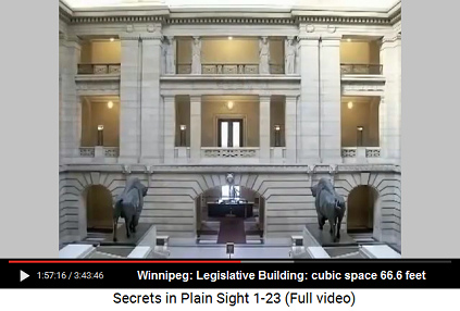 Winnipeg:
Legislative Building with a cube of 66.6 feet
"on edge" Winnipeg: Legislative Building with a cube of
66.6 feet "on edge"