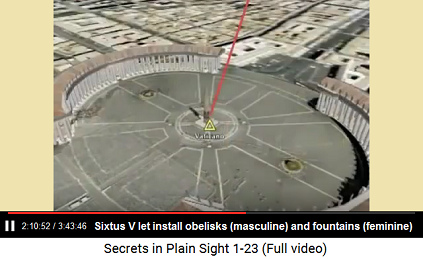 Vatican Square
with an obelisk (masculine) and 2 fountains
(feminine) Vatican Square with an obelisk (masculine)
and 2 fountains (feminine)