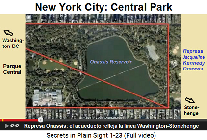 Parque Central: la Represa
                        Onassis tiene un acueducto que refleja la lnea
                        entre Washington DC y Stonehenge: ambas lneas
                        crucen el Parque Central en una proporcin de
                        5:12