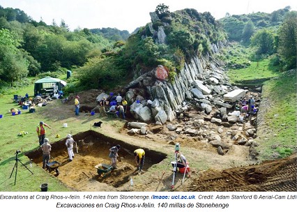 Una de las canteras de las piedras azules para                     Stonehenge en Gales