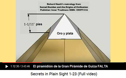 El piramidión de la Gran
Pirámide de Guiza fue de oro y plata y falta desde
"mucho tiempo" El piramidión de la Gran Pirámide de Guiza
fue de oro y plata y falta desde "mucho
tiempo"