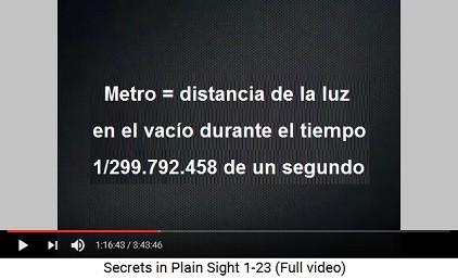 La definición de un metro es 1
por 299.792.458 segundos de velocidad de la luz
en el vacío La definición de un metro es 1 por
299.792.458 segundos de velocidad de la luz en
el vacío